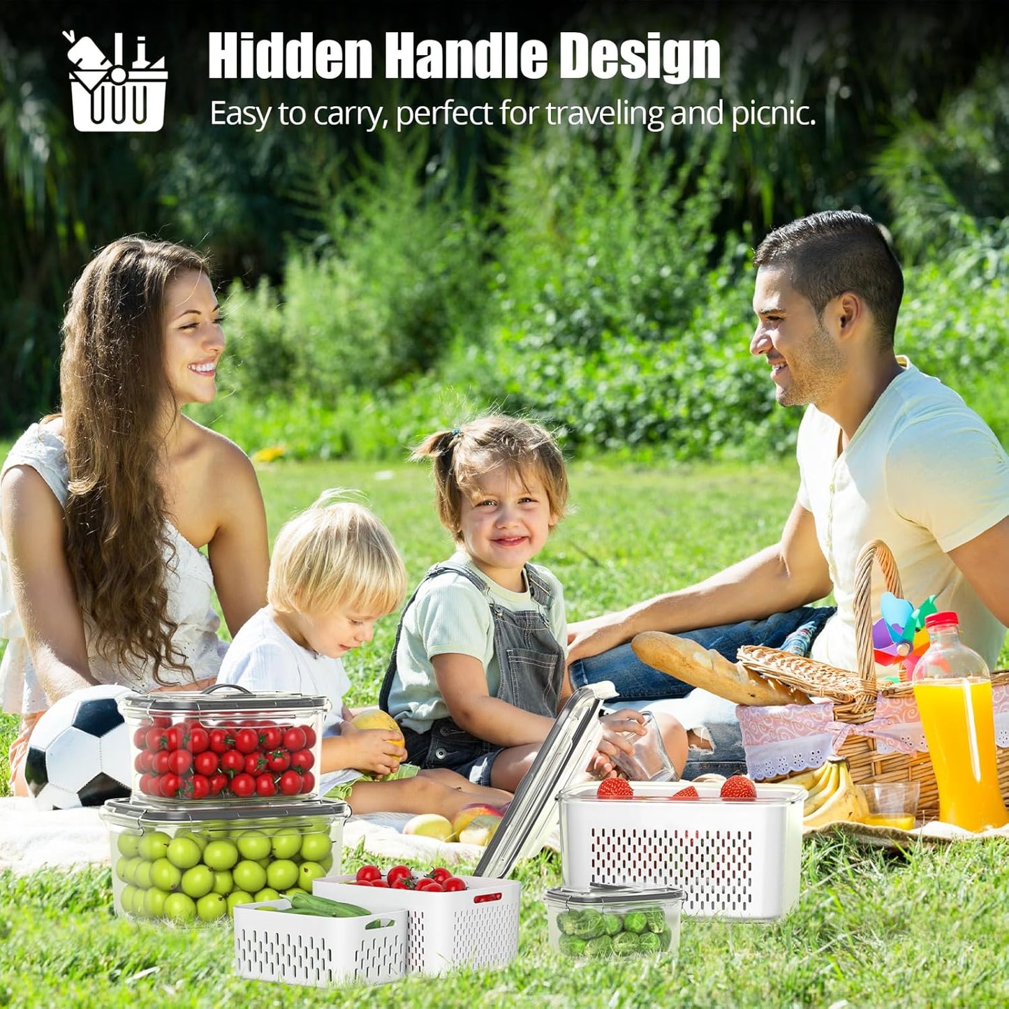8/10/12 Pcs Large Fruit Containers for Fridge