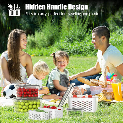 8/10/12 Pcs Large Fruit Containers for Fridge